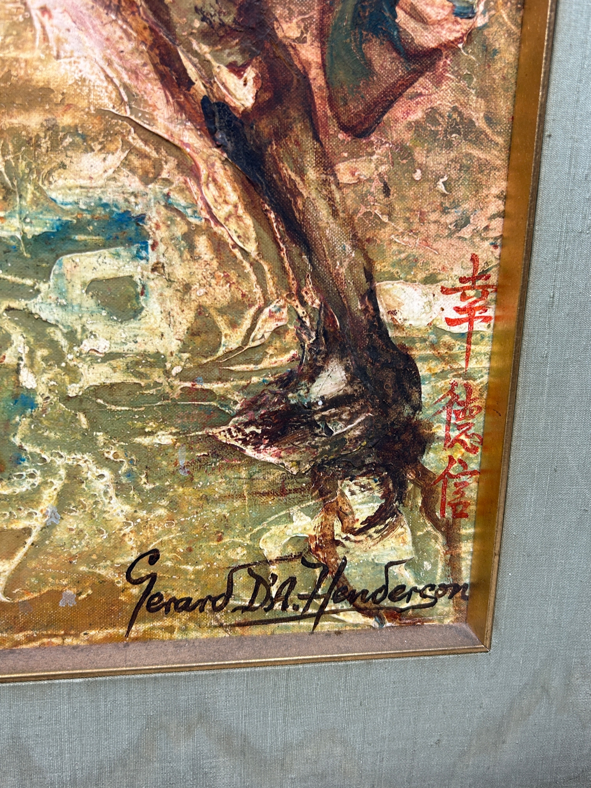 Artwork by Gerard d'Alton Henderson, : AN OIL PAINTING ON CANVAS DEPICTING ALTAN KHAN CHIEF MONGOL, Made of OIL PAINTING ON CANVAS