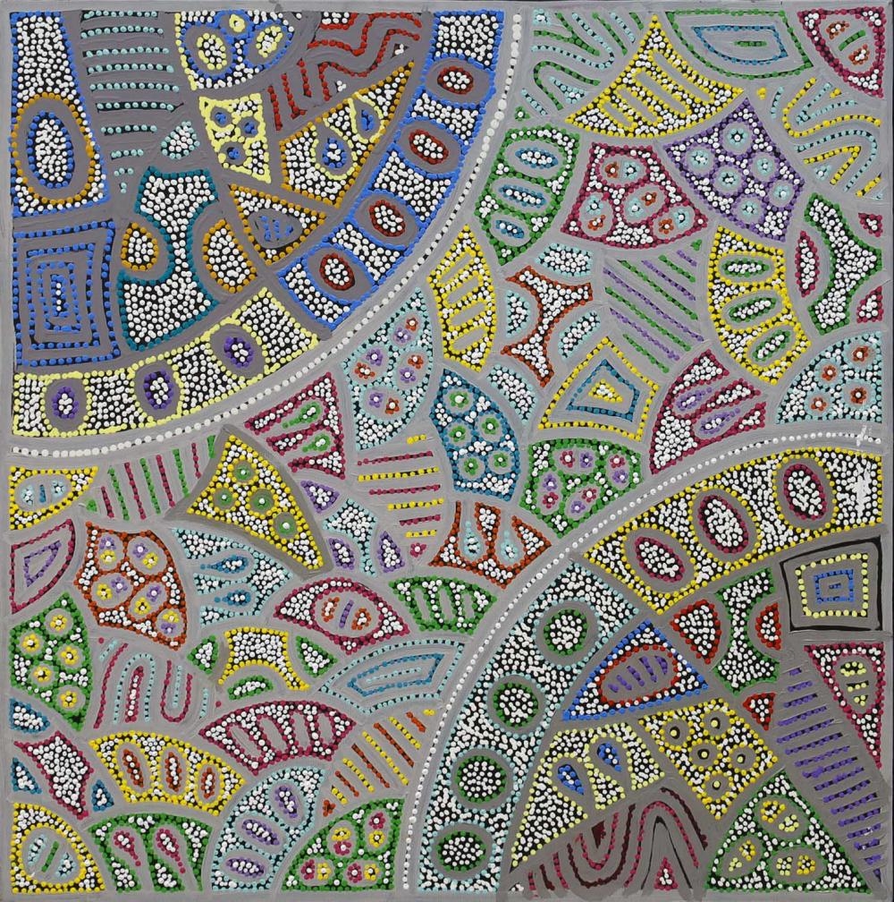 Artwork by Andrea Giles, "Minyma Tjukurrpa", Made of Acrylic on linen