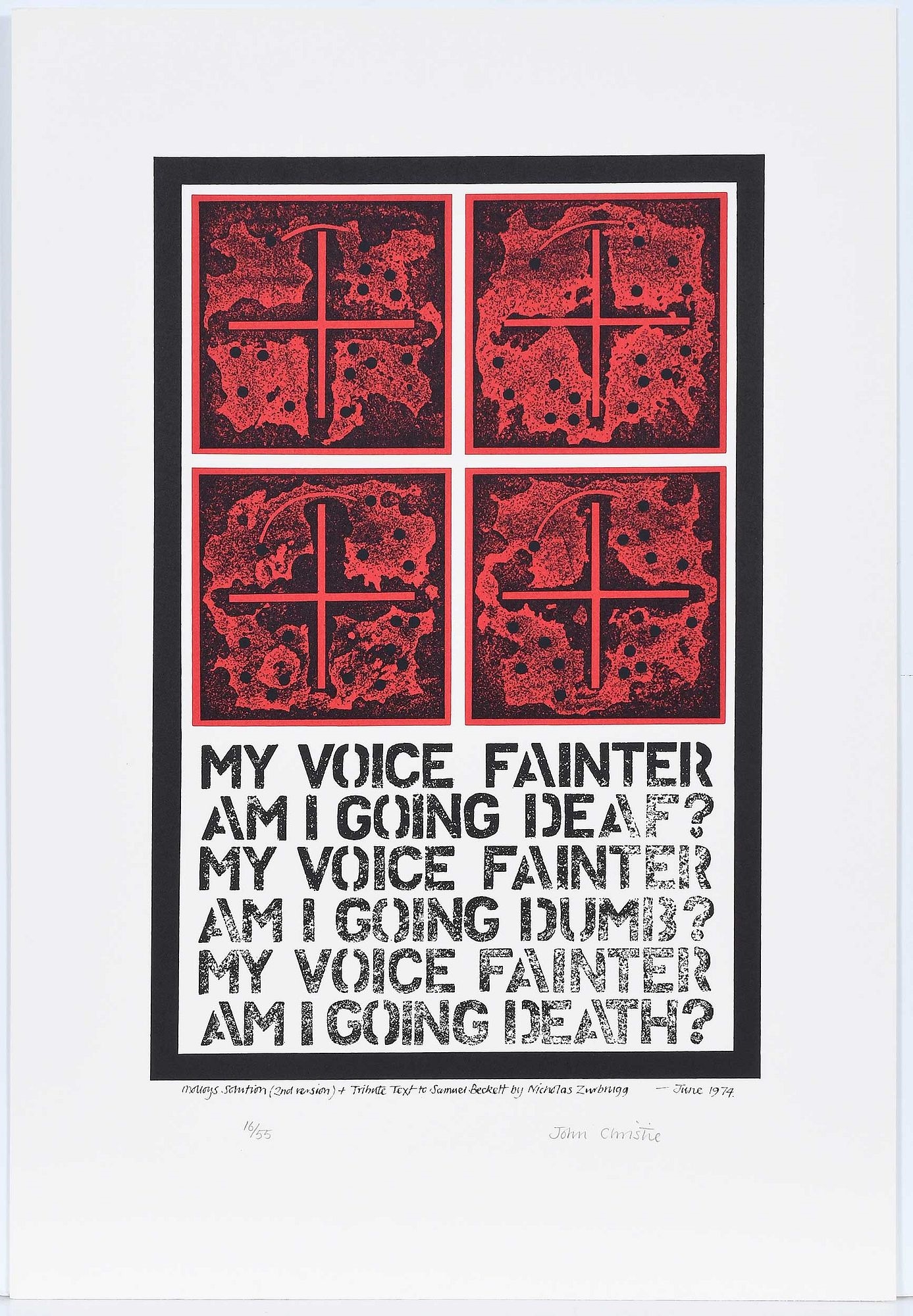 Artwork by John Christie, 11 works of art, Made of screen print