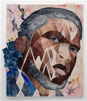 Embraced by Wildflowers, Black Figures Emerge Defiantly Resilient in Yashua Klos’s Collaged Portraits