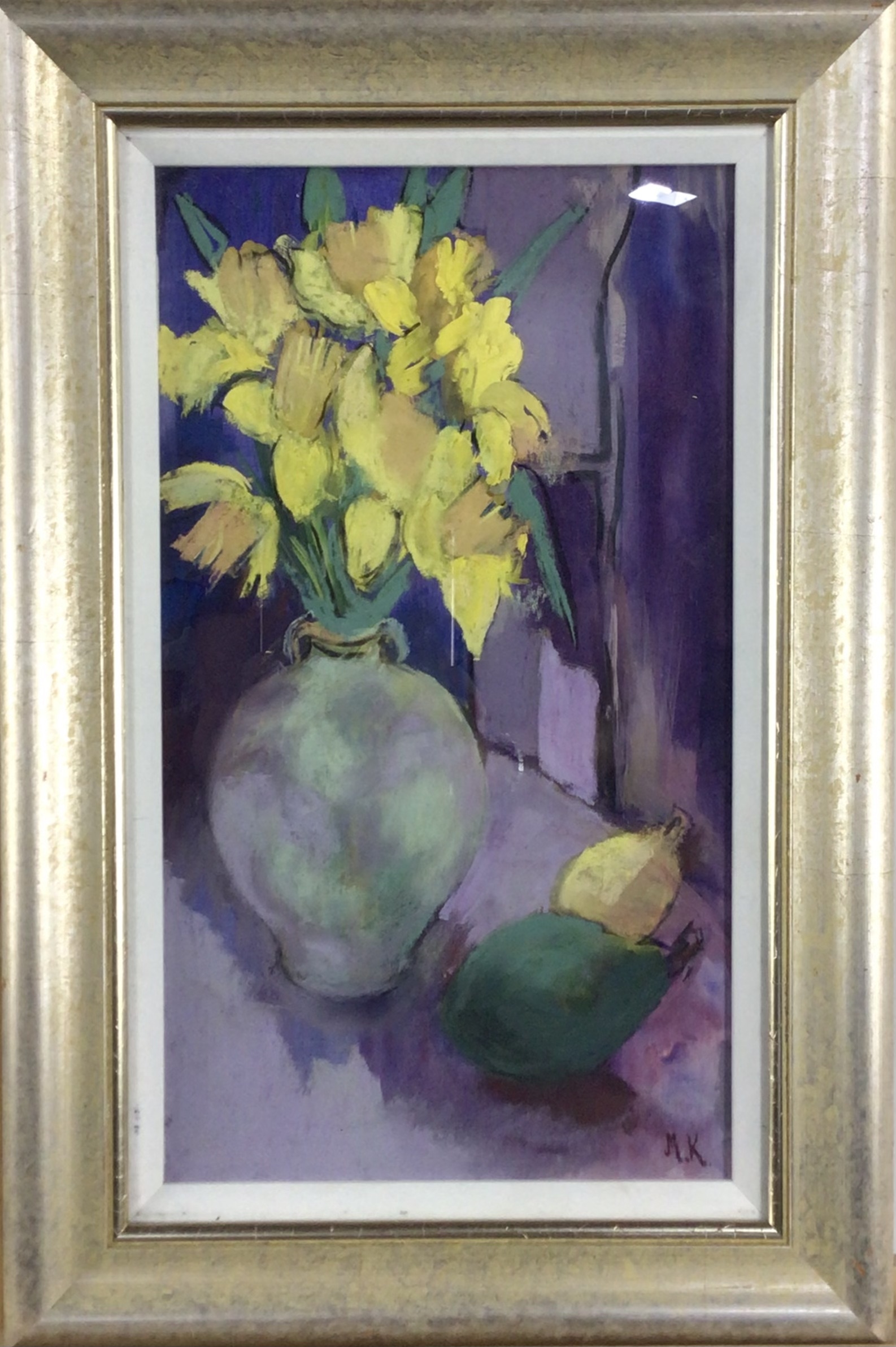 Artwork by Maeve Kinloch, DAFFODILS, Made of oil on paper