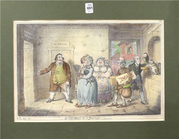 TWO JAMES GILLRAY "SATIRICAL" ENGRAVINGS by James Gillray, 1799