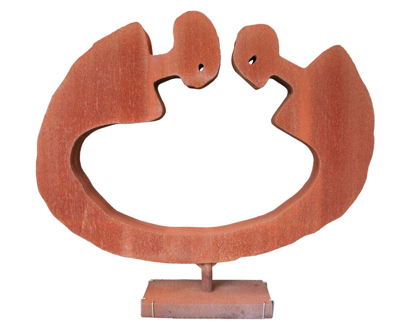 Artwork by Albrecht Genin, Two figures, Made of corten steel