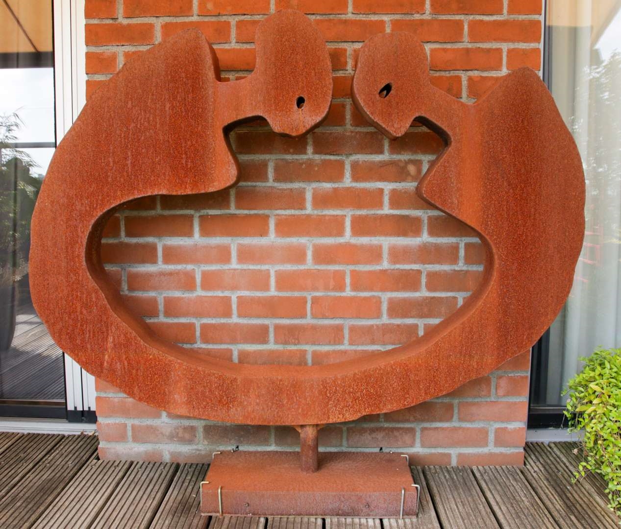 Artwork by Albrecht Genin, Two figures, Made of corten steel