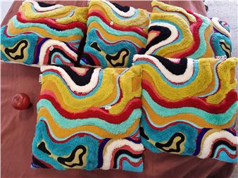 Five scatter cushions by Kare Design in a funky psychedelic - Kare Design