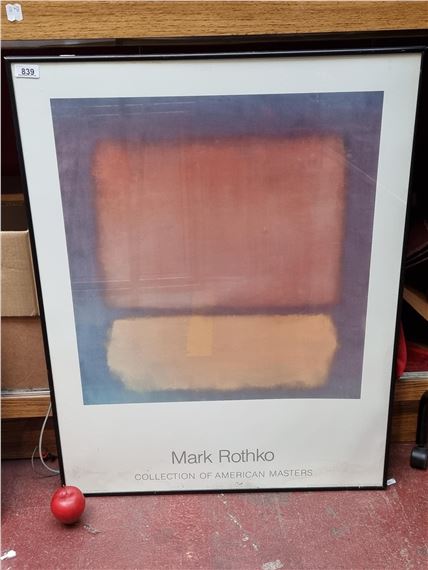Mark Rothko | A large poster for Mark Rothko Collection of American ...
