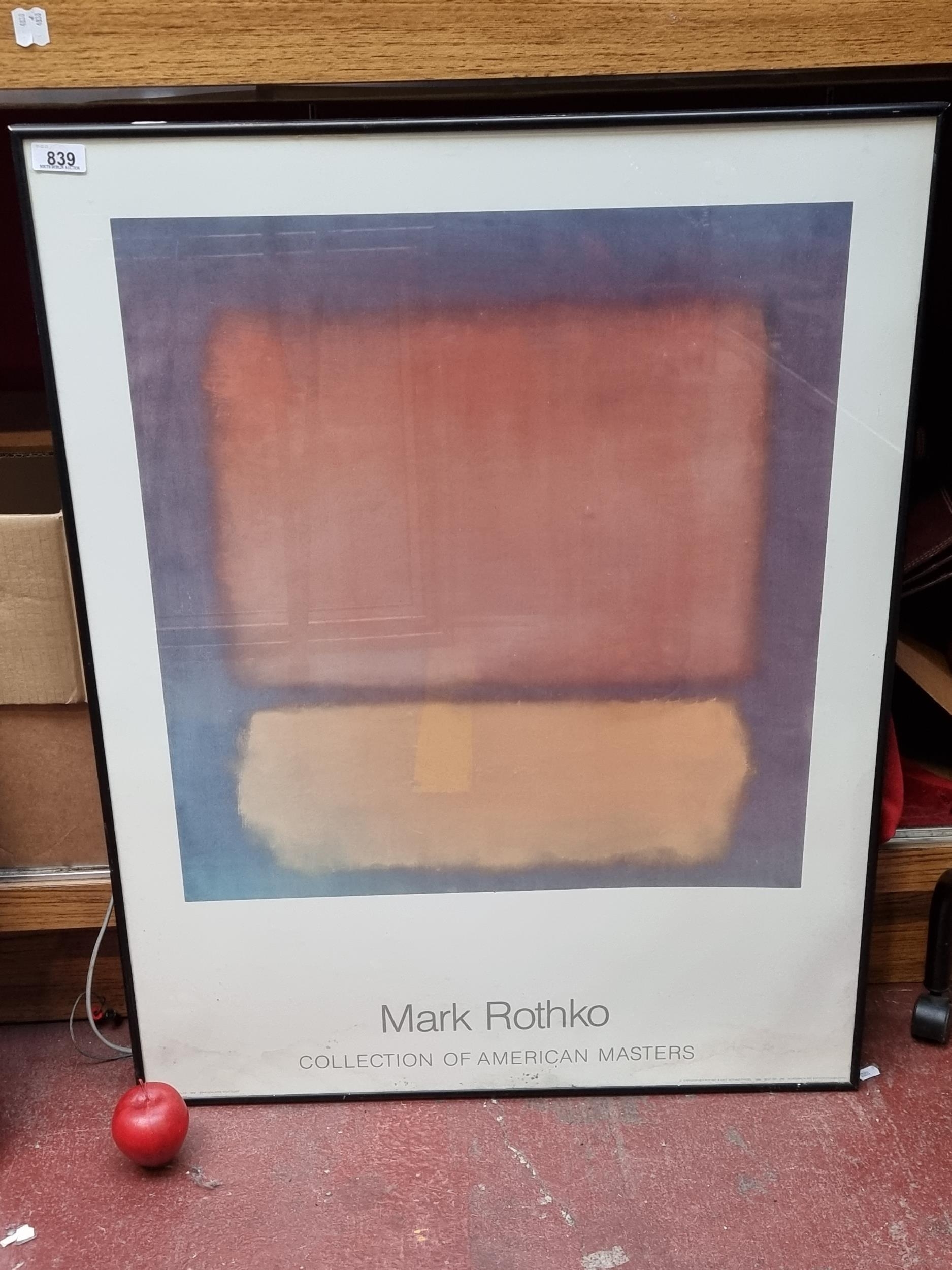 Mark Rothko | A large poster for Mark Rothko Collection of American ...
