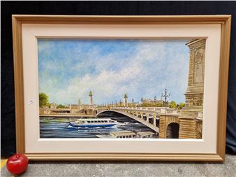 A large brightly coloured original acrylic on canvas board f - Noel Goulding