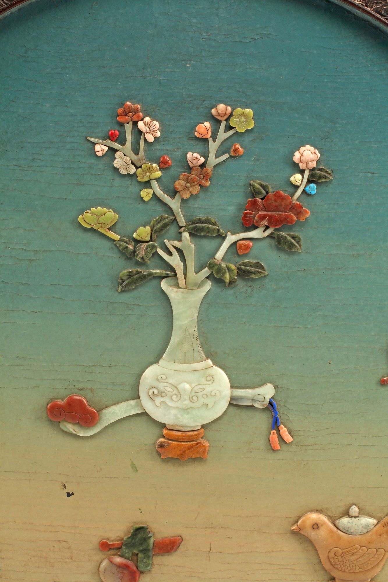 Chinese School | LARGE CHINESE HARDSTONE-INSET PANEL | MutualArt