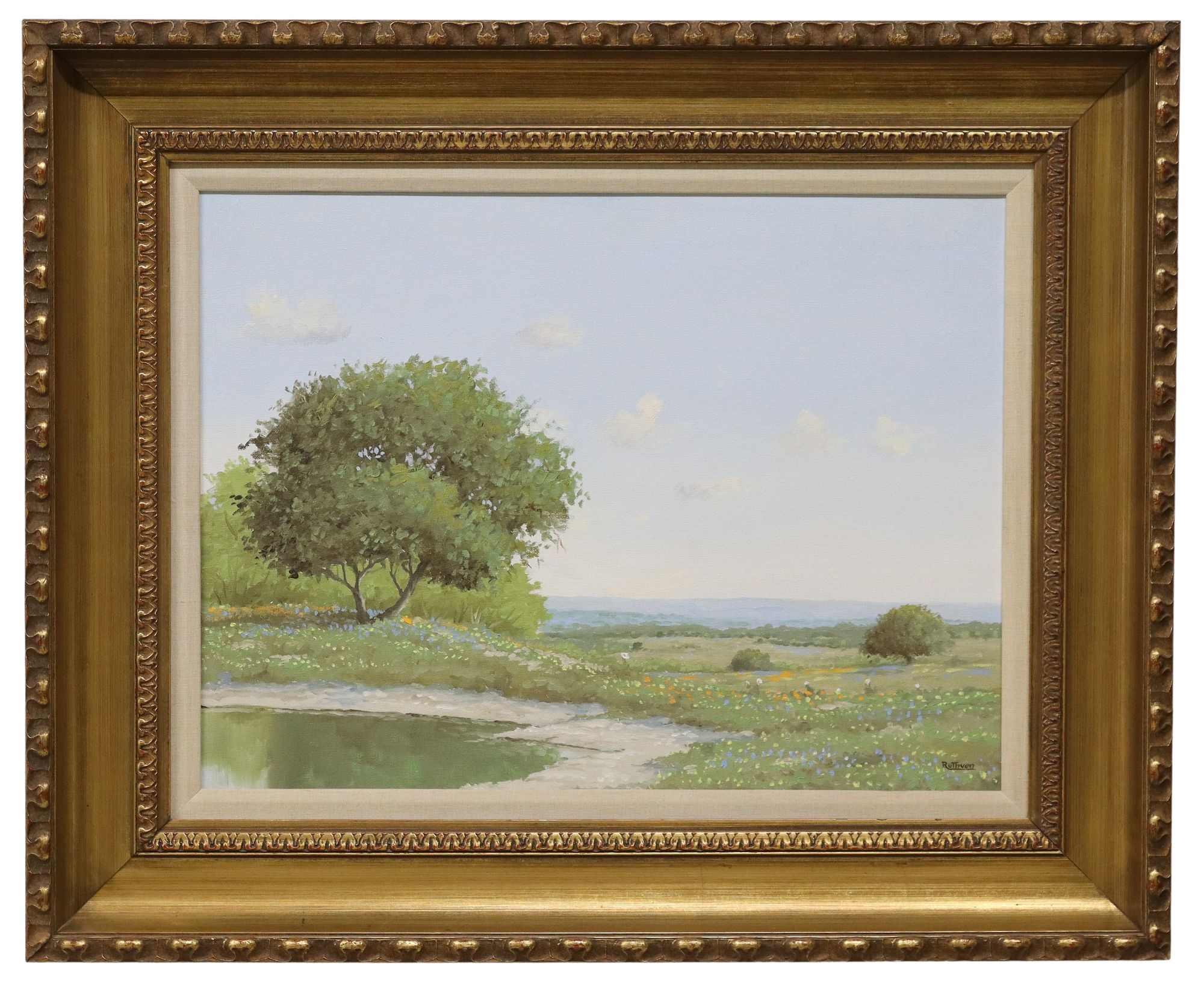 Jerry Ruthven | Hill Country Landscape with Wildflowers | MutualArt
