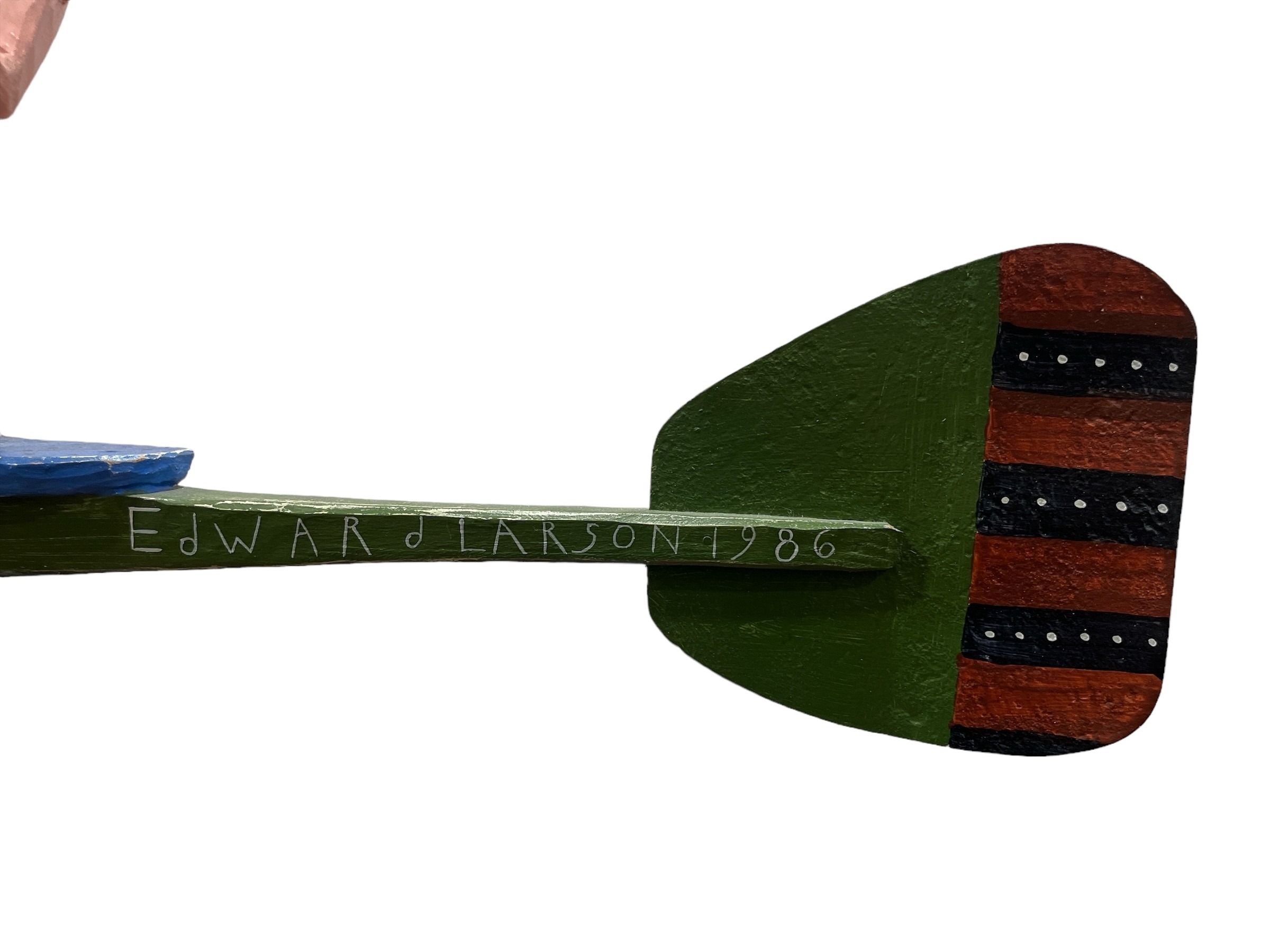 Ed Larson | ED LARSON Apartheid Folk Art Whirligig (1986) | MutualArt