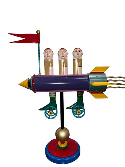 James Eaton | JAMES EATON Three Boys on Rocket Metal Sculpture (1996 ...