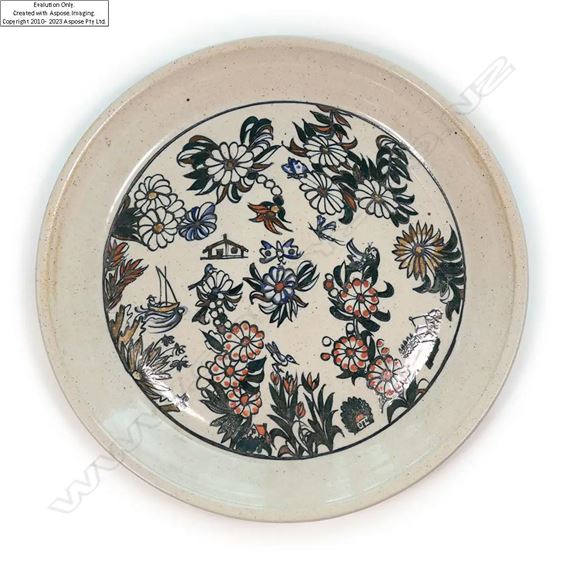 A large Roy Cowan pottery platter