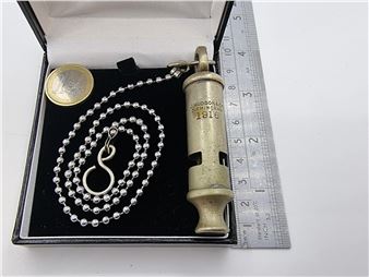 A police whistle, maker j. Hudson and co. Birmingham - J. Hudson