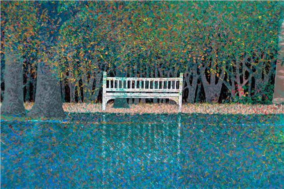 Andre Bourrie | The White Bench | MutualArt
