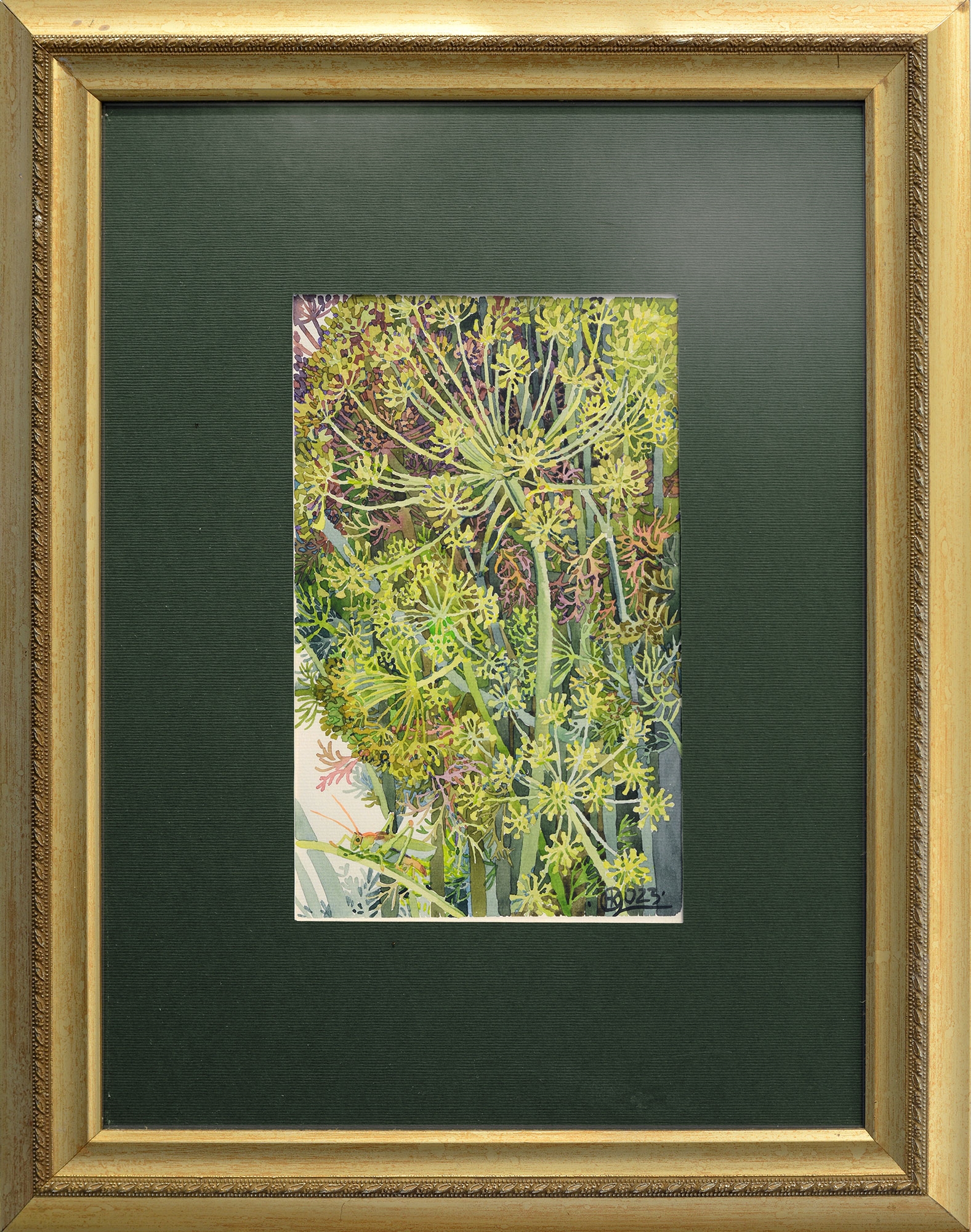 Artwork by Nataliya Kohal, Dill", 2023, Made of paper, watercolor