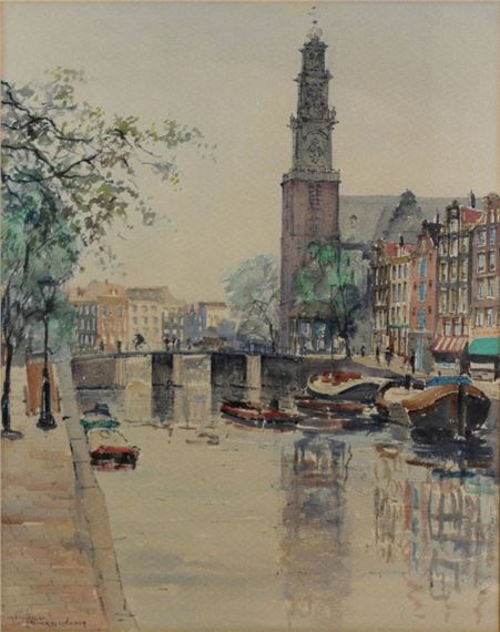 Prinsengracht O Dam by Johannes Gerardus den Hengst