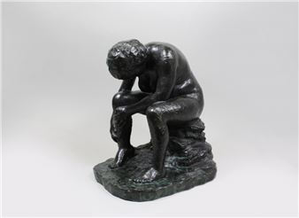 Sitzende, Frauenakt - Robert Ittermann