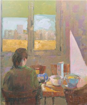 Vrouw bij het raam - Pablo Caurel
