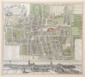 Kaart van 's-Gravenhage, ca 1750 - Erfgenamen van Johann Baptist Homann