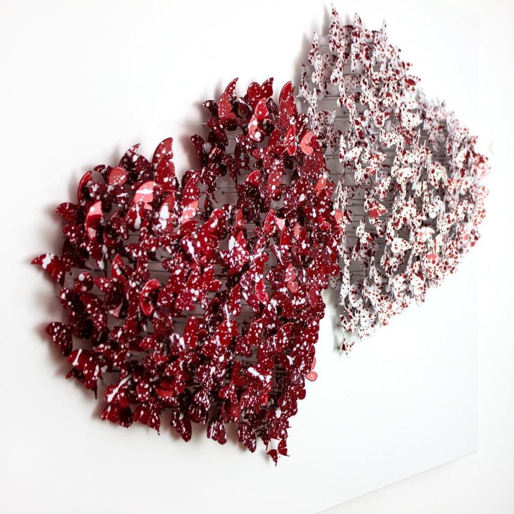 Artwork by Patricia Govezensky, Title: Synergy, Made of Original 3D Metal Art on Wood