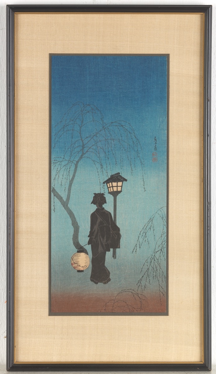 Artwork by Takahashi Shōtei, Spring Evening, Made of Woodblock on paper
