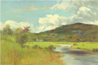Landscape with river - Benjamin Fowler
