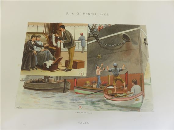 P & O Album of Ship Interiors by W - W.W. Lloyd