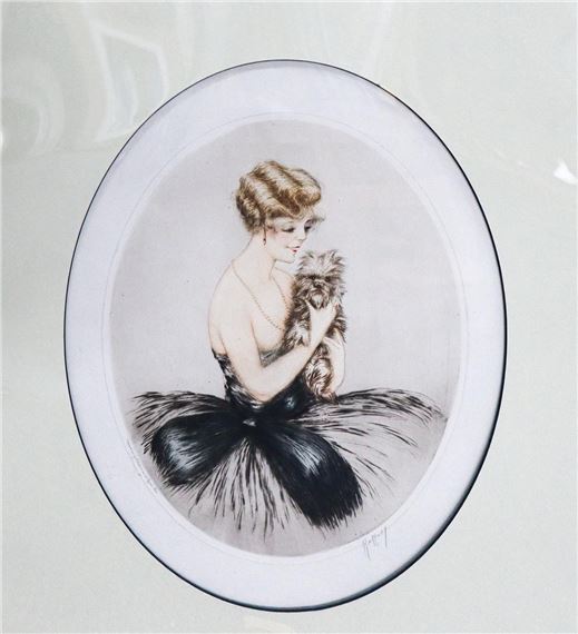 Jean Hardy | Two Works: Scene with an elegant young lady and a