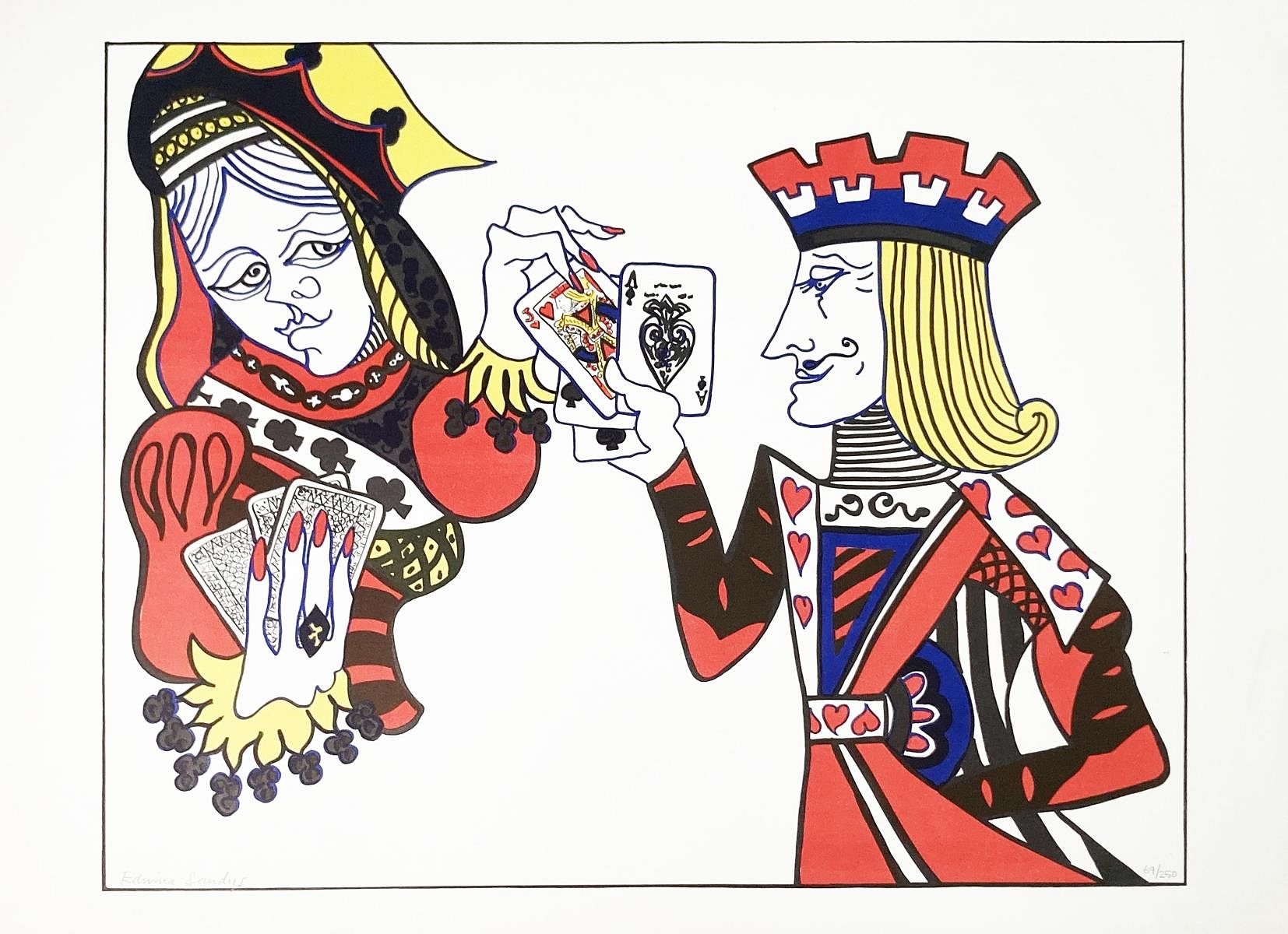 Edwin William Sandys | Edwine Sandys - Card Players (1974) | MutualArt