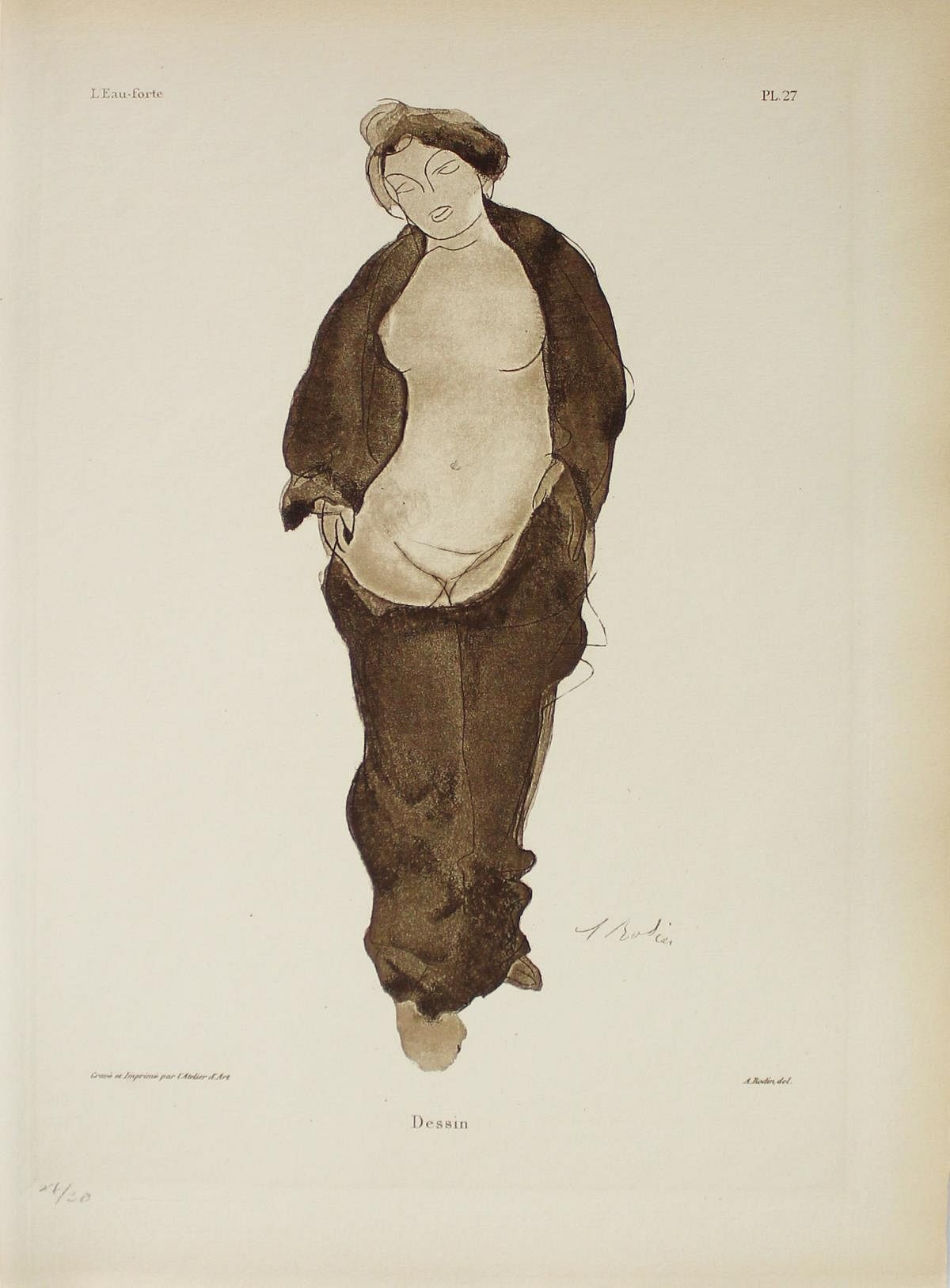 Auguste Rodin | Auguste Rodin - Dessin (Circa 1903) | MutualArt
