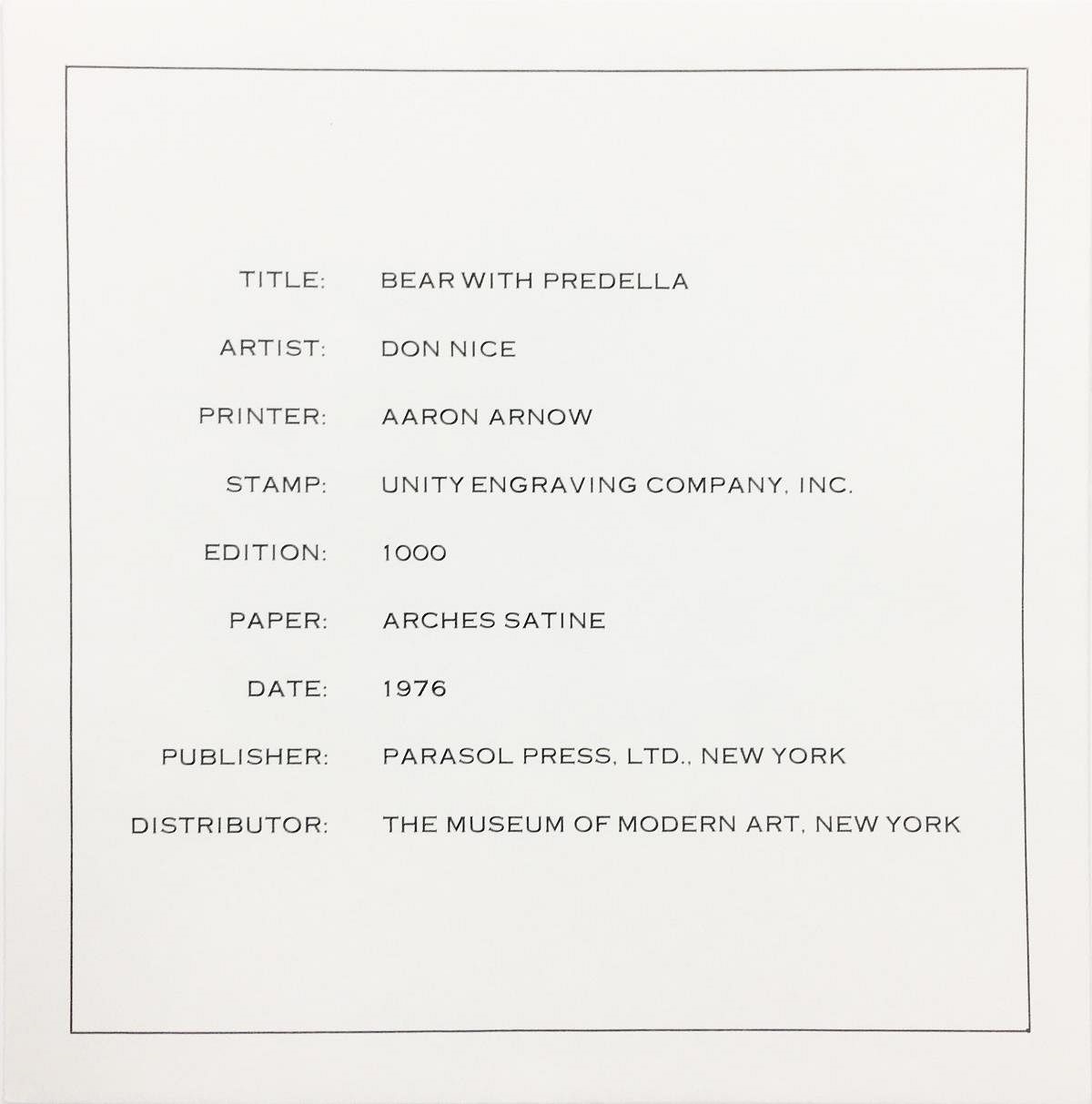 Don Nice | Don Nice - Bear with Predella (1976) | MutualArt