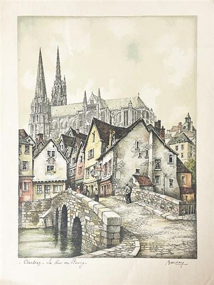 Francis Barday | Francis Barday - Chartres La Rue du Bourg | MutualArt