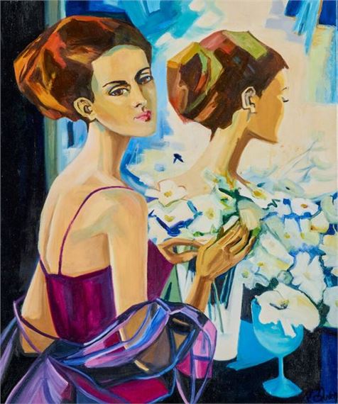 Le bouquet devant la glace by Jori Duran, Olivia Duverne