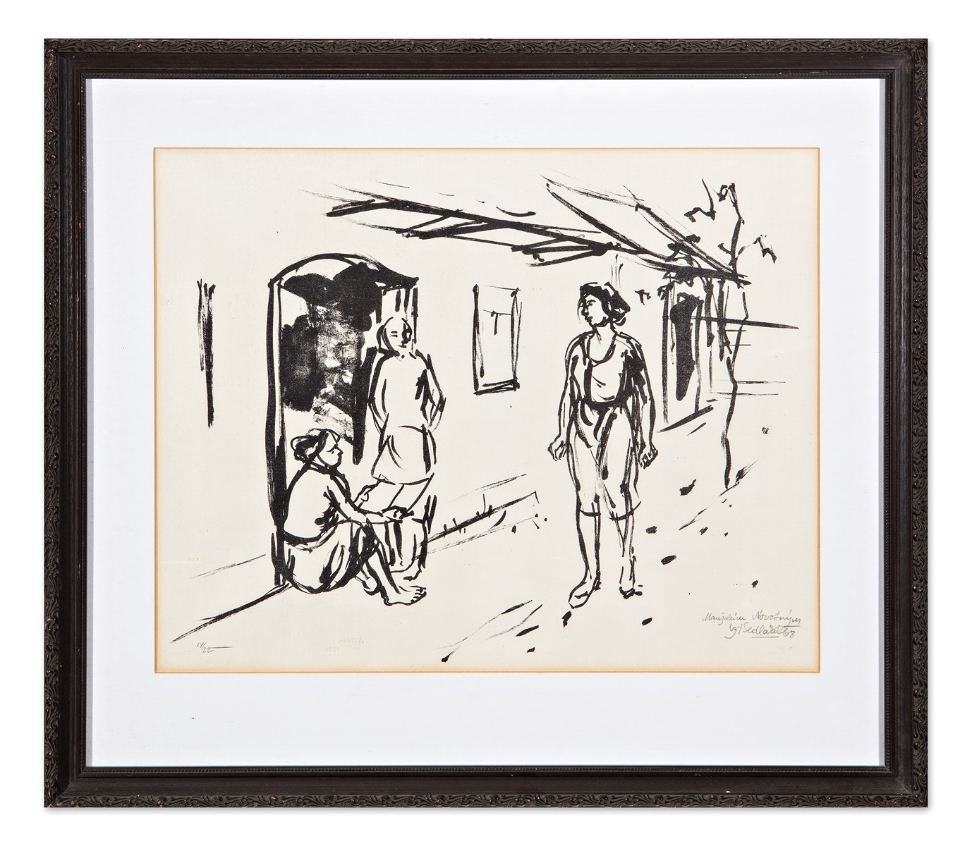 Artwork by Vojtěch Sedláček, U chalupy, Made of lithograph on paper