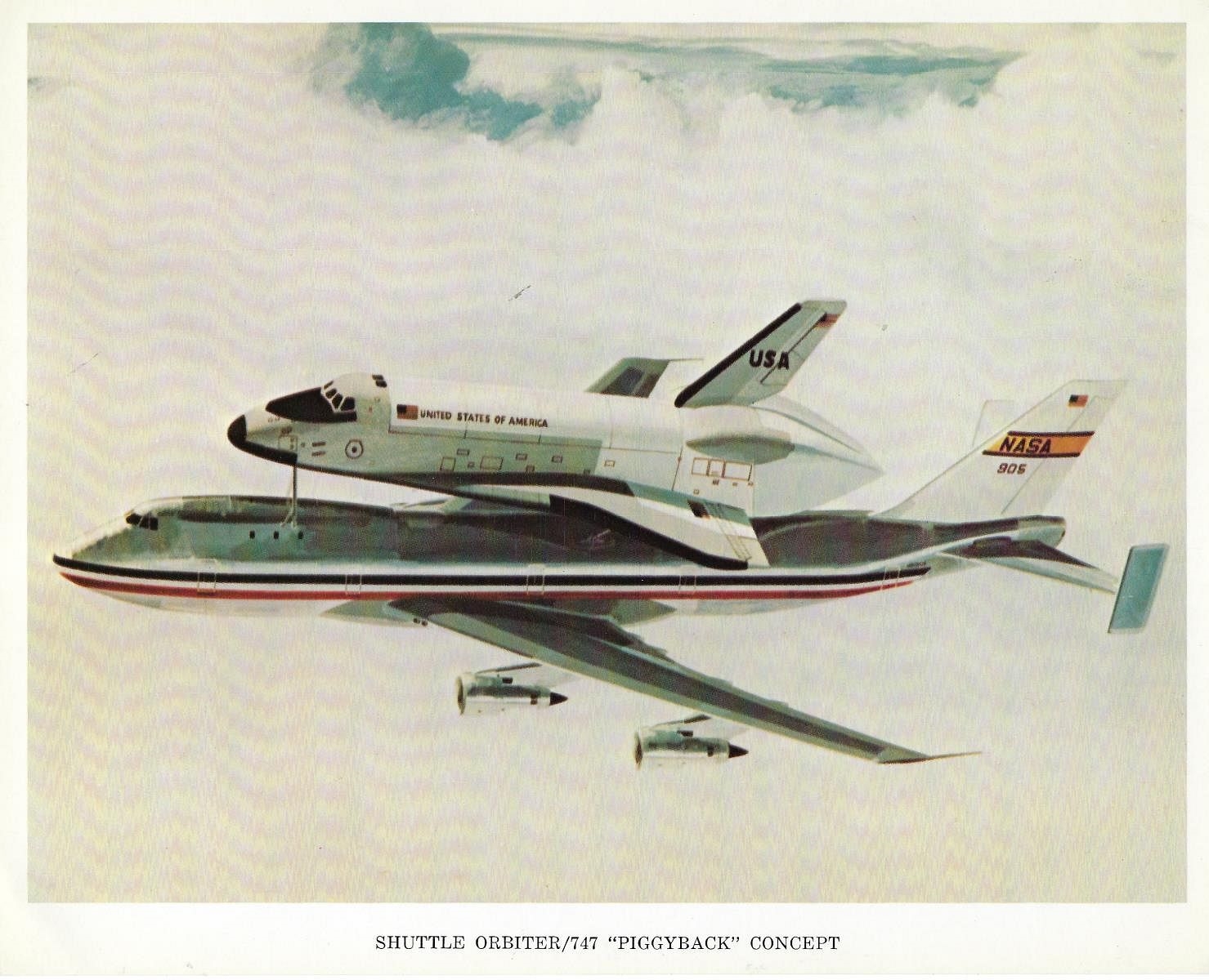 NASA | NASA - Shuttle Orbiter 747 Piggyback Concept (1975) | MutualArt