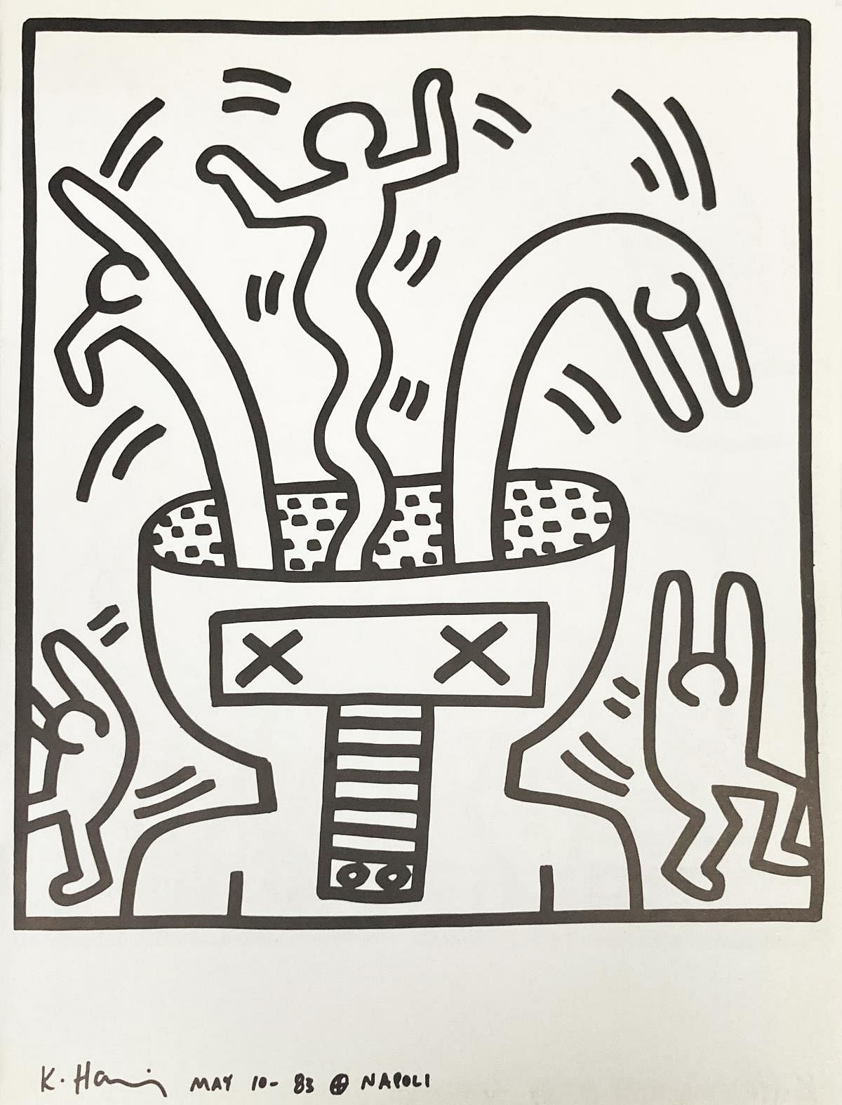 Keith Haring | Keith Haring - Untitled V (1983) | MutualArt
