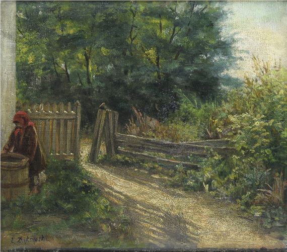 Wiejska zagroda z dziewczyną - Emilia Dukszyńska-Dukszta