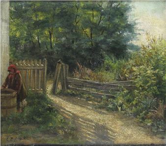 Wiejska zagroda z dziewczyną - Emilia Dukszyńska-Dukszta