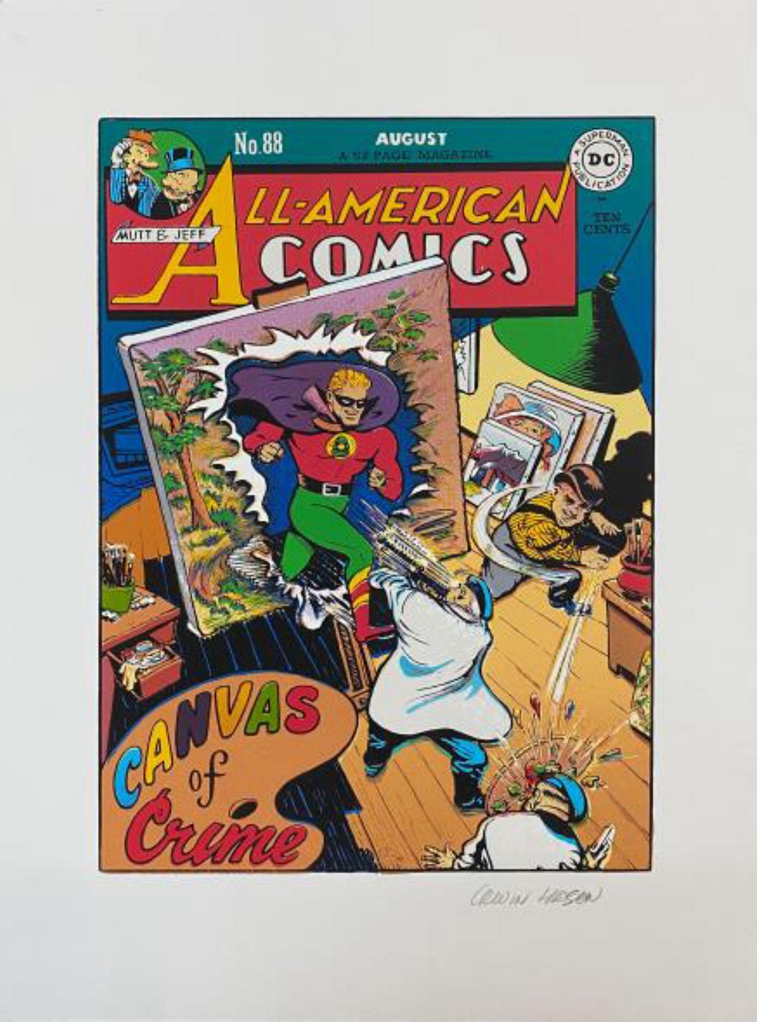 Artwork by Iwin Hasen, Iwin Hasen - Canvas of Crime, Made of original serigraph on paper