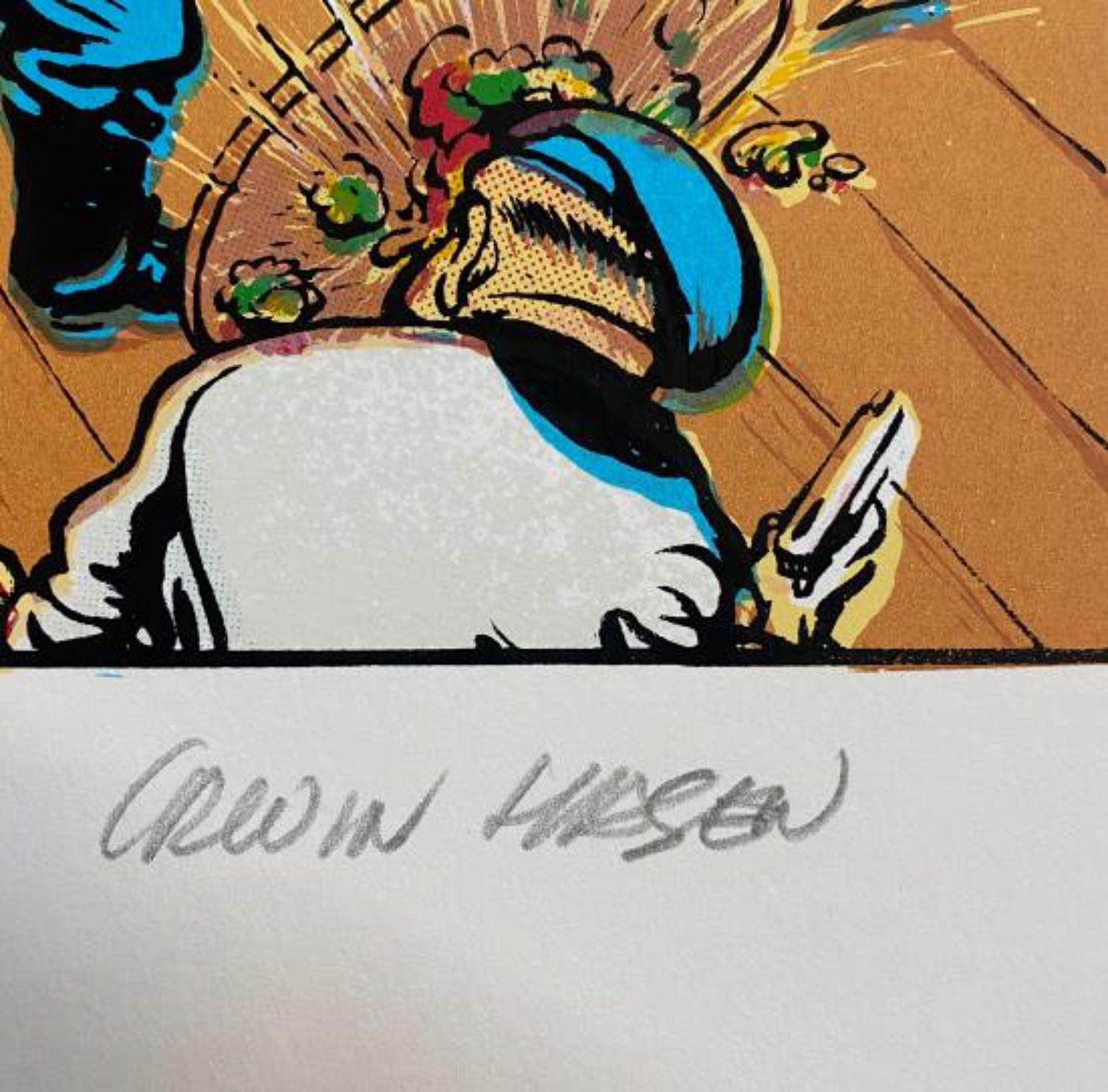 Artwork by Iwin Hasen, Iwin Hasen - Canvas of Crime, Made of original serigraph on paper