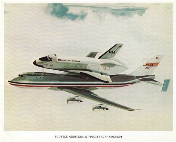 NASA | NASA - Shuttle Orbiter 747 Piggyback Concept (1975) | MutualArt