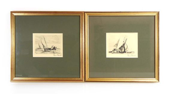 Boat in full sail, by Poppe Folkerts