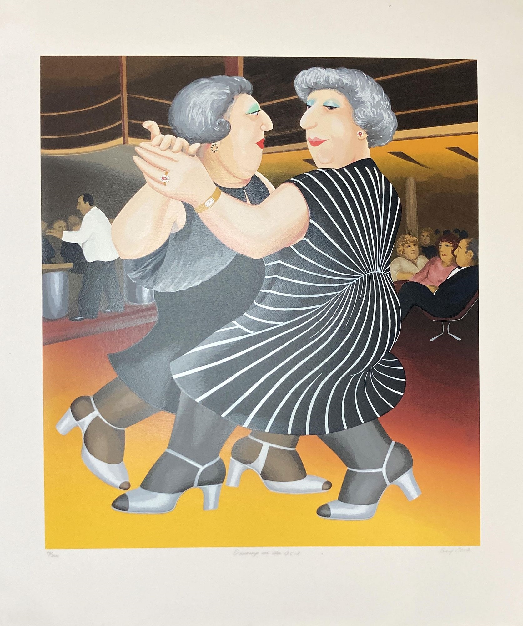 Beryl Cook | Beryl Cook - Dancing On the QE 2 (1980) | MutualArt