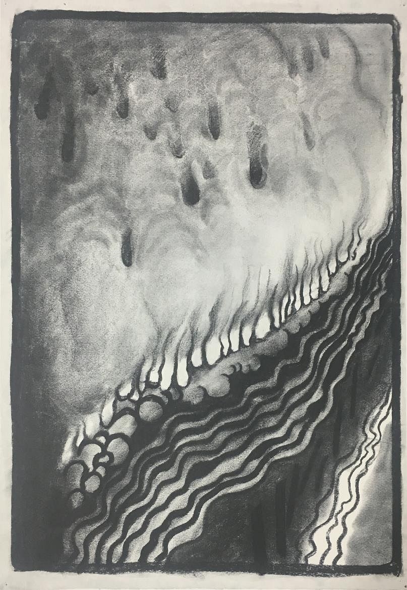 Artwork by Georgia O'Keeffe, Georgia O'Keefe - Drawing No. 9, Made of offset lithograph on rives bfk paper