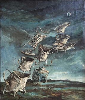 Eight illusions oil on canvas - Yosl Bergner