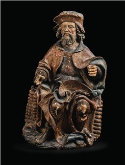 Umkreis Lienhart Astl, sitzender Heiliger, Oberösterreich um 1520 - 30 - Lienhart Astl