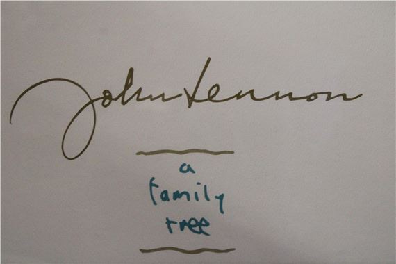 John Lennon | A LARGE FRAMED JOHN LENNON PRINT A FAMILY TREE