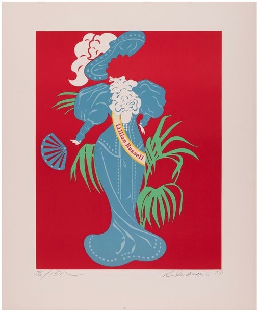 Artwork by Robert Indiana, Lillian Russell, Made of Color silkscreen on Arches paper