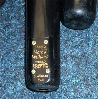 A Mark Williams & Sydney Lee snooker cues - Mark Williams